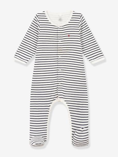 Body?pijama - PETIT BATEAU blanco estampado 