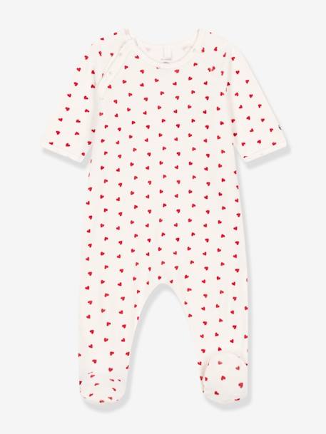 Pijama de terciopelo «Corazón» para bebé - PETIT BATEAU