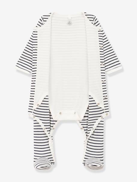 Body?pijama - PETIT BATEAU blanco estampado 