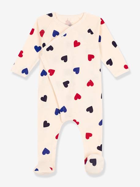 Pijama de algodón «Corazón» para bebé - PETIT BATEAU beige estampado 