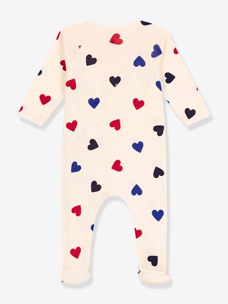 Pijama de algodón «Corazón» para bebé - PETIT BATEAU beige estampado 