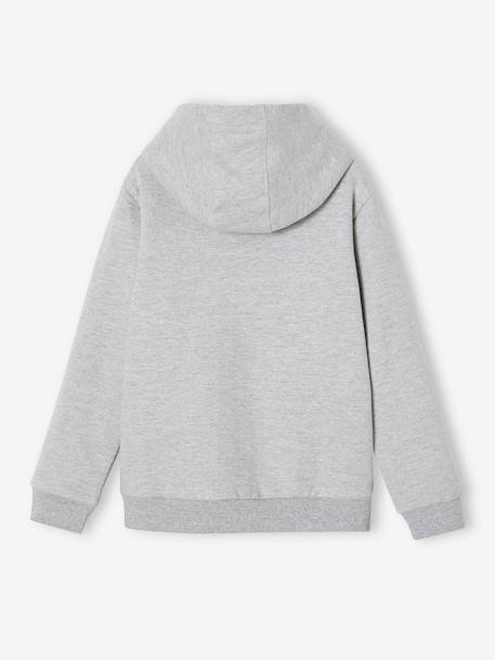 Sudadera con cremallera y forro de sherpa, para niño gris jaspeado+GRIS OSCURO JASPEADO+MARRON OSCURO LISO CON MOTIVOS 