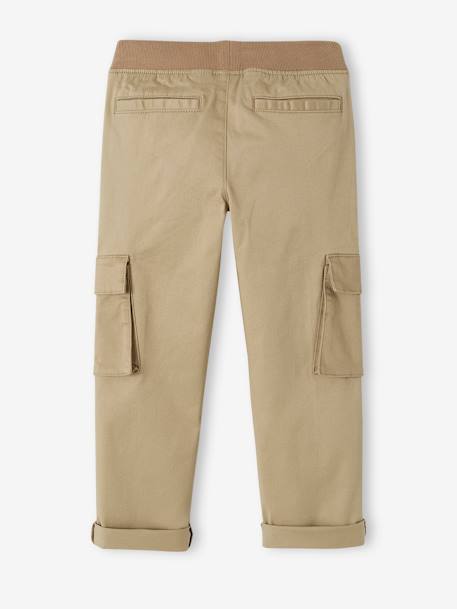 Pantalón cargo MorphologiK para niño - Talla de cadera MEDIANA fácil de vestir bronce+gris pizarra 