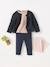Pack de 2 leggings largos para bebé niña AZUL CLARO BICOLOR/MULTICOLOR+crudo 