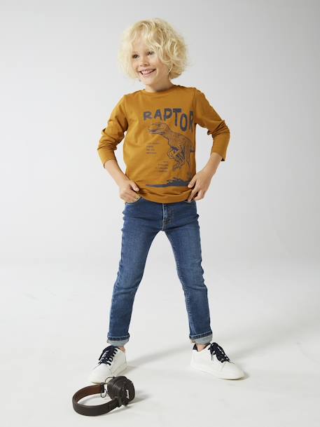 Camiseta de manga larga con estampado para niño - Basics azul grisáceo+azul marino+azul oscuro+beige jaspeado+blanco+blanco jaspeado+nuez de pacana+ocre 