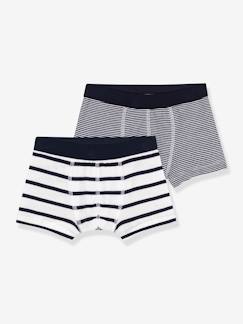 Niño-Lote de 2 boxers a rayas PETIT BATEAU