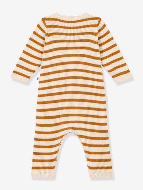 Mono a rayas de punto tricot para bebé - PETIT BATEAU beige 