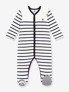 -Pelele a rayas de terciopelo para bebé PETIT BATEAU