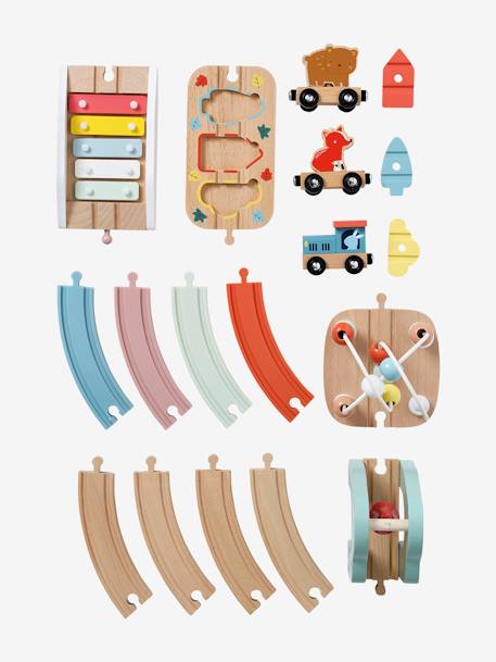 Mi primer circuito de tren de madera FSC® (12 piezas) madera 