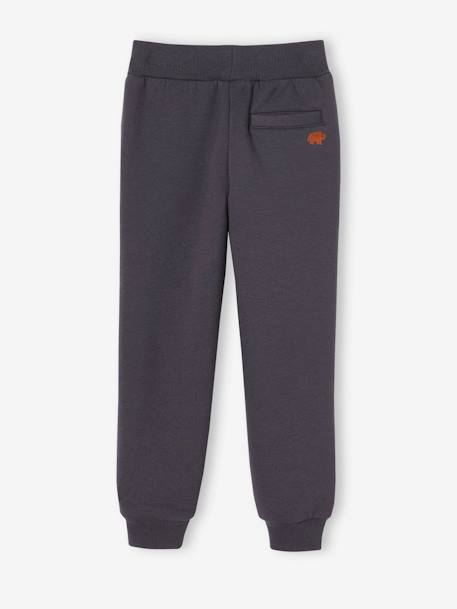 Pantalón jogging de felpa con forro de sherpa para niño gris oscuro 