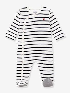 -Pijama para bebé a rayas de canalé PETIT BATEAU