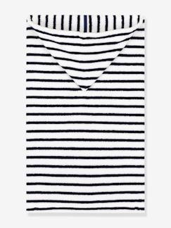 Textil Hogar y Decoración-Ropa de baño-Capa de baño de rizo a rayas PETIT BATEAU