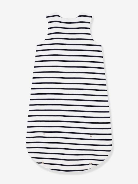 Saquito a rayas de algodón PETIT BATEAU blanco estampado 