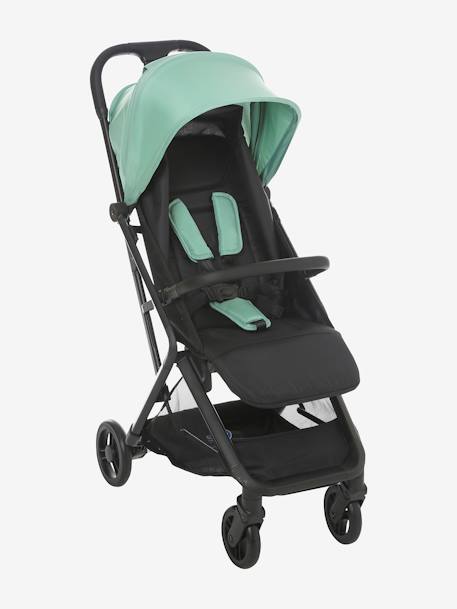 Silla de paseo compacta Ikaria VERTBAUDET verde azulado+verde sauce 