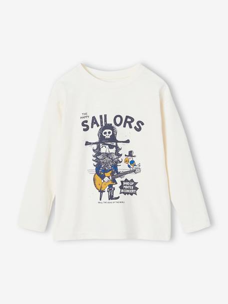 Camiseta con motivo lúdico 'rebel pirate' para niño crudo 