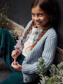 OEKO-TEX®-Chaqueta «loose» de punto mullido para niña