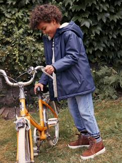 -Chubasquero con capucha y forro de sherpa para niño