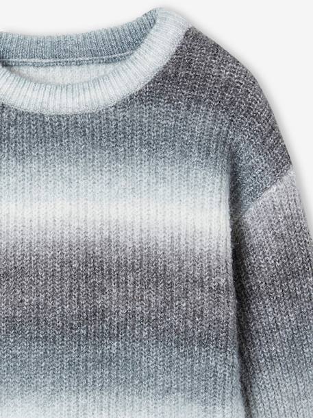 Jersey de punto mullido con efecto degradado para niño gris jaspeado 