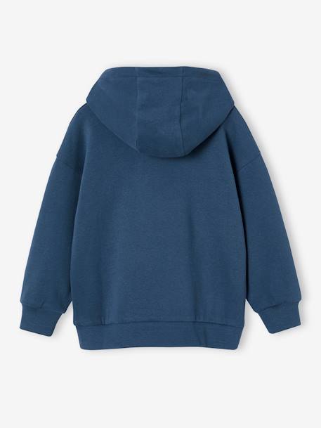 Sudadera con capucha y dinosaurio efecto neón, para niño azul oscuro 