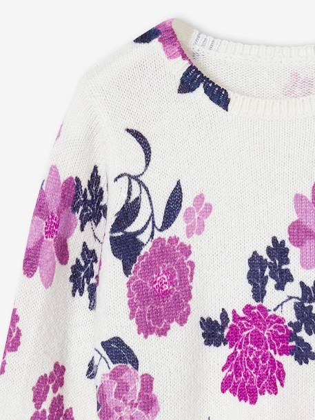 Jersey con motivos de flores para niña rosa estampado 