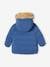 Chaqueta acolchada y forrada con capucha, para bebé azul índigo+cúrcuma 