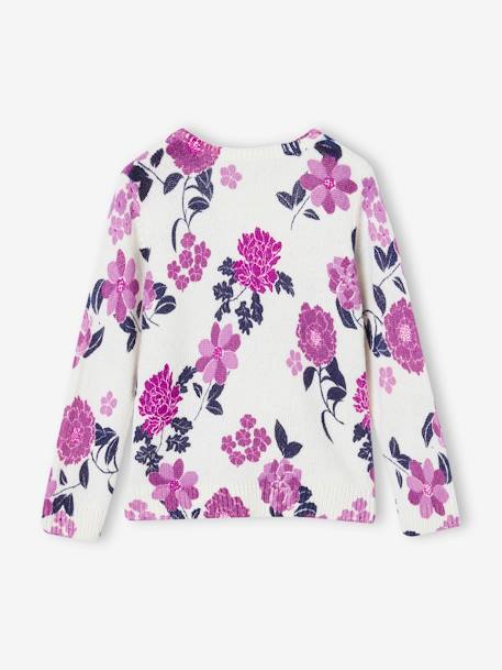 Jersey con motivos de flores para niña rosa estampado 