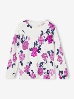 -Jersey con motivos de flores para niña