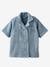 Albornoz estilo blusa personalizable de algodón reciclado para bebé arcilla+azul chambray+beige 