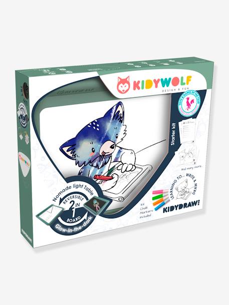 KIDYDRAW-PRO - Caja nómada luminosa - KIDYWOLF caqui 