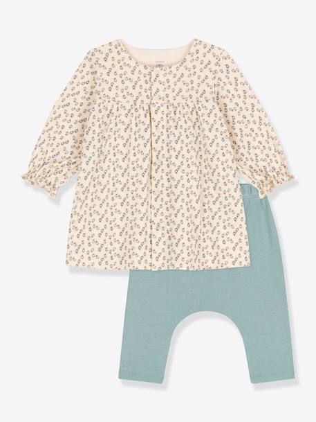 Vestido de tejido túbico y leggings para bebé - PETIT BATEAU