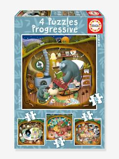 Juguetes-Juegos educativos- Puzzles-Puzzles Progresivos Cuentos del Bosque 12/25 - EDUCA BORRAS