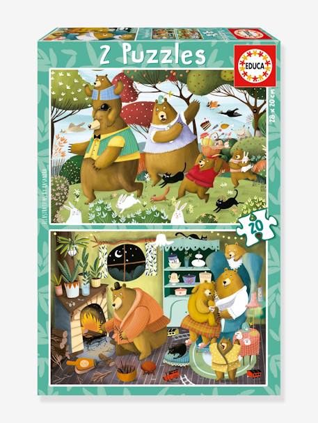 Puzzles Cuentos del Bosque 2x20 - EDUCA BORRAS verde 