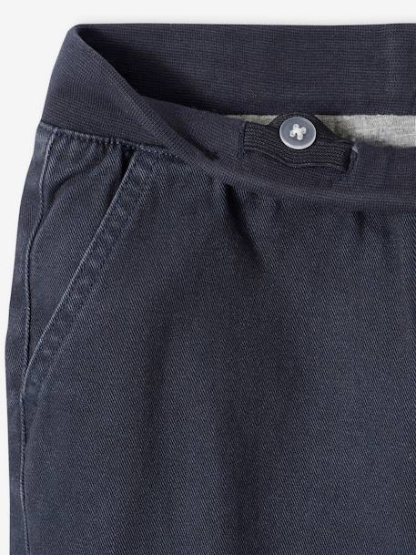 Pantalón cargo con forro, fácil de vestir, para niño azul oscuro+caqui 