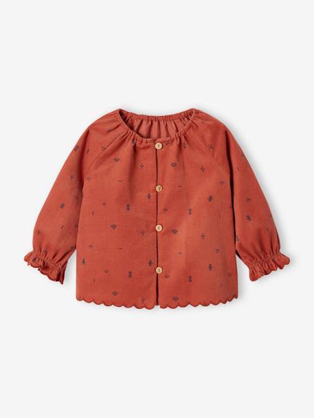 Bebé-Blusa de pana fina con estampado geométrico para bebé