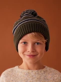 Niño-Accesorios-Conjunto gorro + snood + guantes o manoplas de punto perlé de canalé para niño