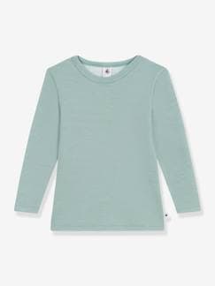 Niño-Camisetas y polos-Camisetas-Camiseta de manga larga de lana y algodón PETIT BATEAU