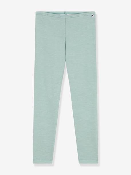 Bebé-Pantalones, vaqueros -Leggings de lana y algodón PETIT BATEAU