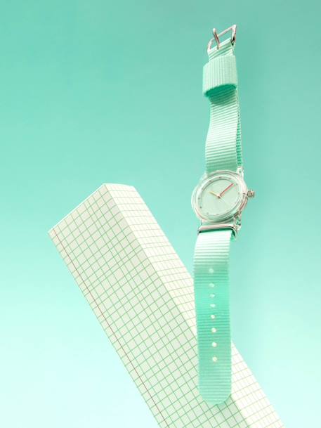 Reloj de pulsera infantil Et'Tic MILLOW rosa frambuesa+verde 