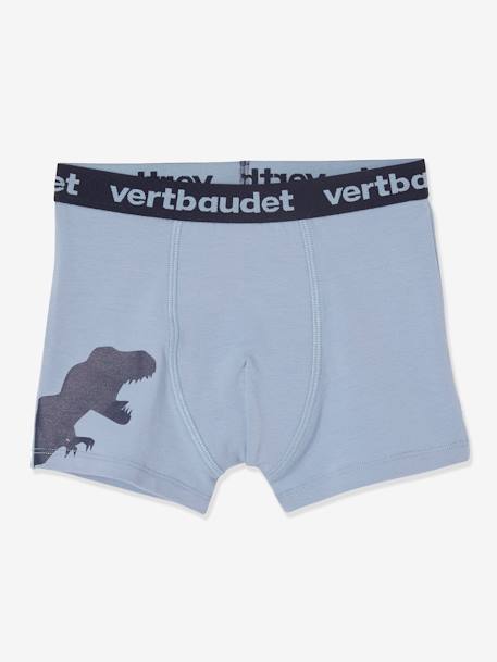 Lote de 5 boxers stretch Dinosaurios para niño GRIS CLARO ESTAMPADO 