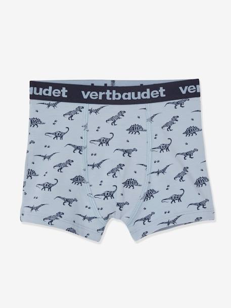 Lote de 5 boxers stretch Dinosaurios para niño GRIS CLARO ESTAMPADO 