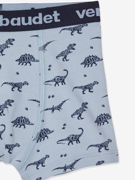 Lote de 5 boxers stretch Dinosaurios para niño GRIS CLARO ESTAMPADO 