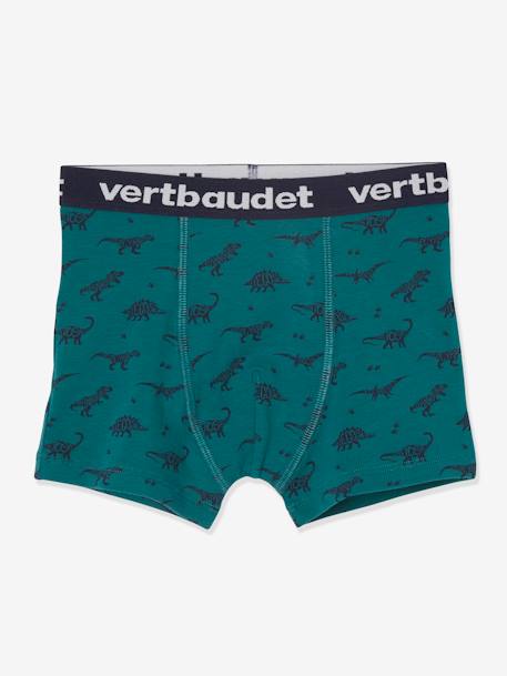 Lote de 5 boxers stretch Dinosaurios para niño GRIS CLARO ESTAMPADO 