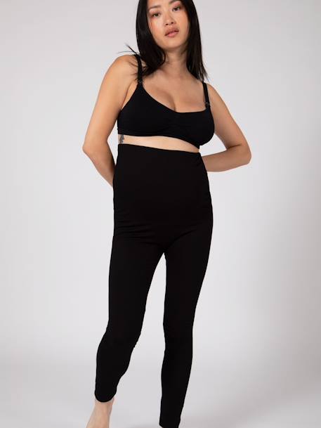 Leggings largos de talle alto y eco-friendly para embarazo negro 