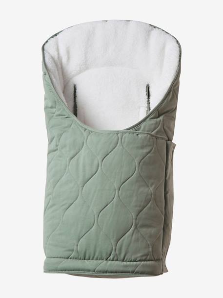 Saco chancelière evolutivo con forro de sherpa gris pizarra+liquen 