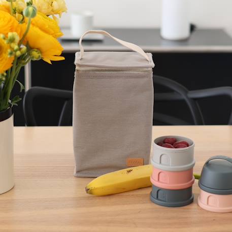 Bolsa isotérmica para alimentos BEABA AZUL MEDIO LISO+gris+GRIS CLARO JASPEADO+gris perla+ROJO CLARO LISO+rosa+verde sauce 