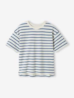 Camiseta infantil unisex a rayas de manga corta personalizable