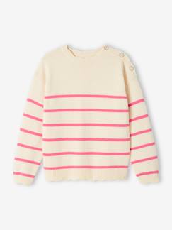 Niña-Jerséis, chaquetas de punto, sudaderas-Jerséis de punto-Jersey marinero fantasía para niña