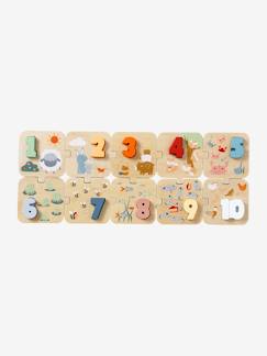 -Puzzle con números de madera FSC® 2 en 1