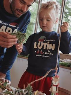 Niña-Jerséis, chaquetas de punto, sudaderas-Sudadera de Navidad infantil de la colección cápsula «Happy Family Forever»