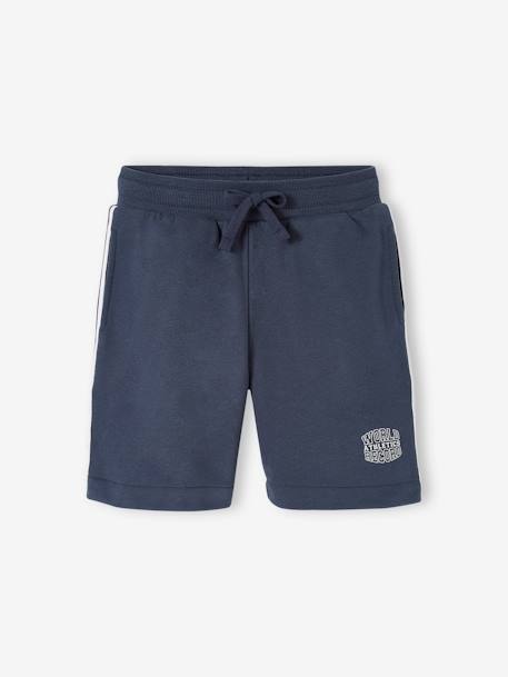 Short deportivo con bandas laterales para niño azul marino 